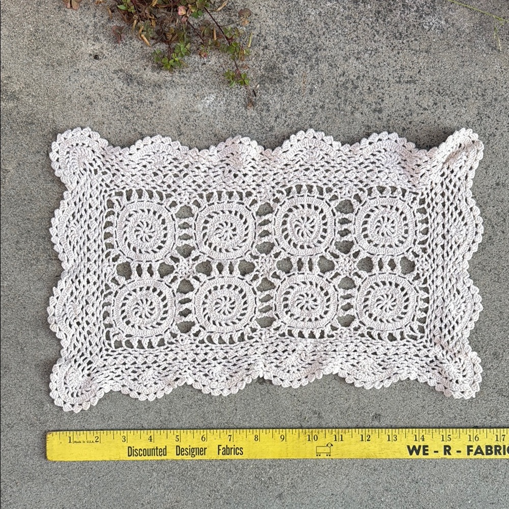 Vintage Handmade Crochet Doily - Picture 3 of 4